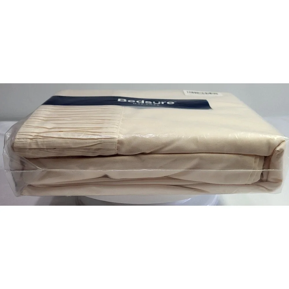 New Sealed Bedsure Get Cozy Bedroom Cream Sheet Set Plain Queen 90 x 102
